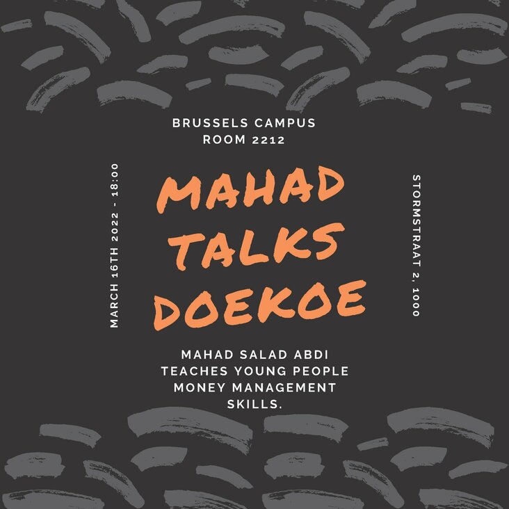 affiche van "mahad talks doekoe"