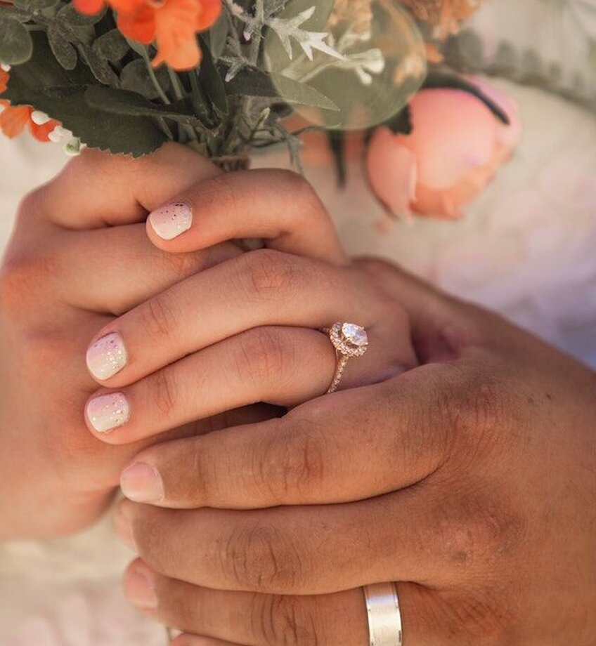 Close-up Photo of a Couple with Wedding Rings