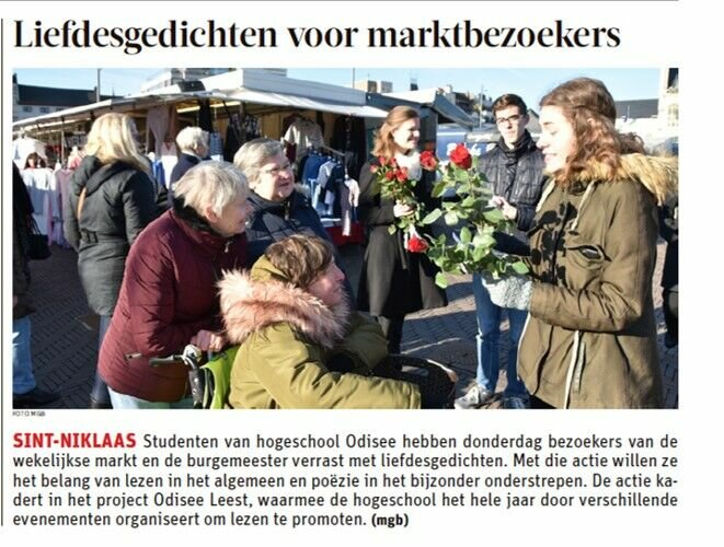 Liefdesgedichten voor marktbezoekers